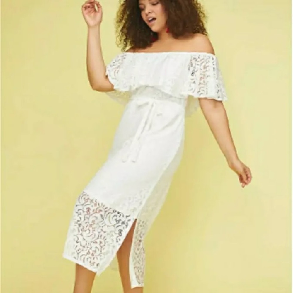 LAND BRYANT BEAUTIFUL 😍 OFF THE SHOULDER LACE DRESS SIZE 14/16 LIKE NEW